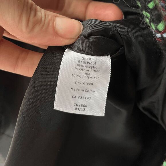 Talbots Colorful Tweed Wool-Blend Pencil Skirt Sz 4 Multicolor Bouclé - Picture 4 of 8